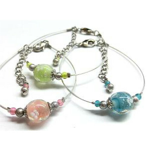 楽天市場】【初夏 mini ブレスレット 01】とんぼ玉 ブレスレット