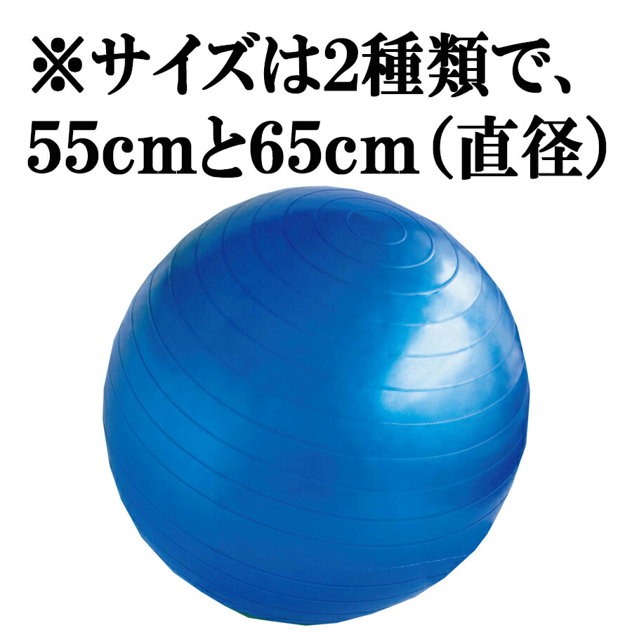 楽天市場】バランスボール ヨガボール 55cm 65cm 空気入れ付