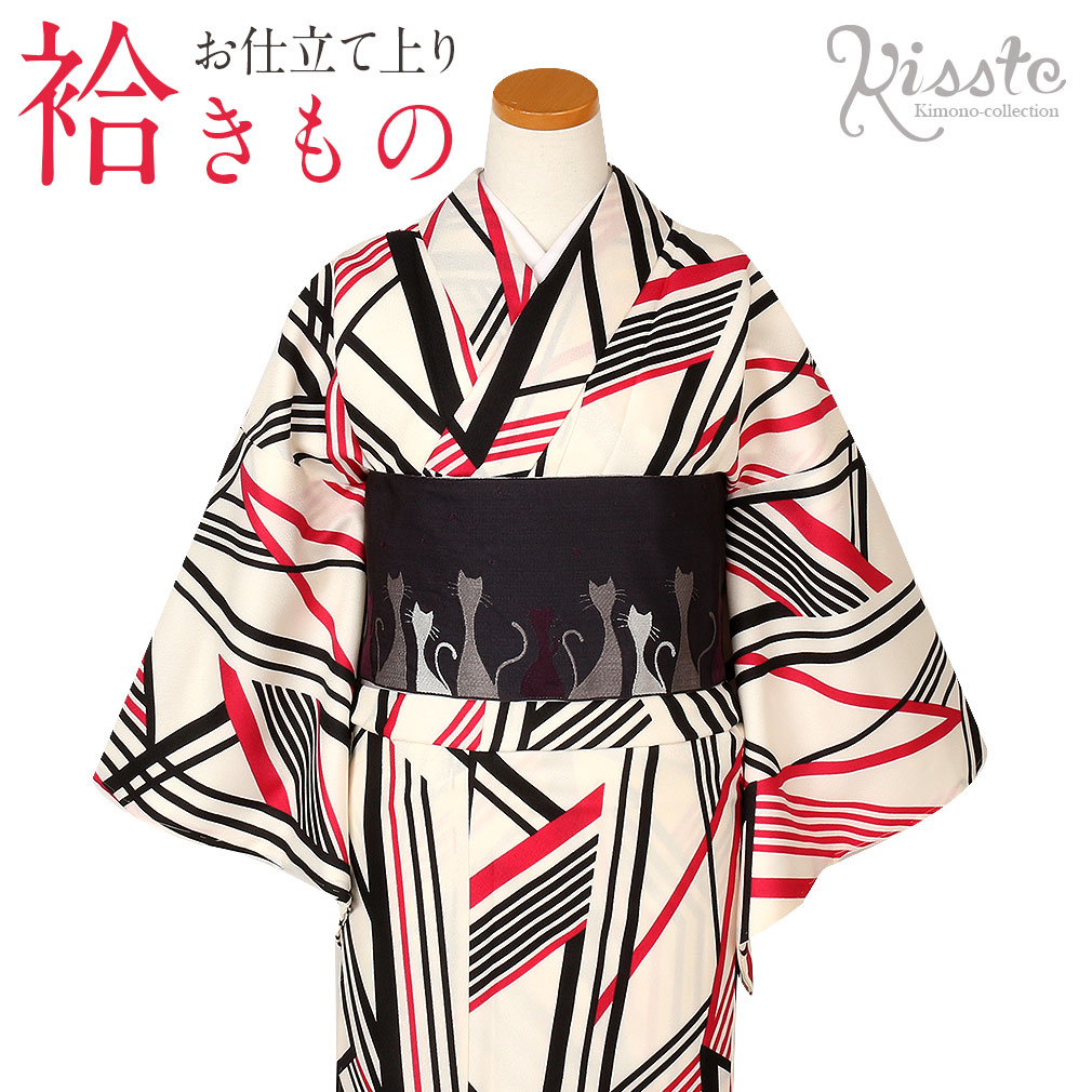 楽天市場】《値下げ！》 着物 小紋 袷 洗える ホワイト 幾何学 M L