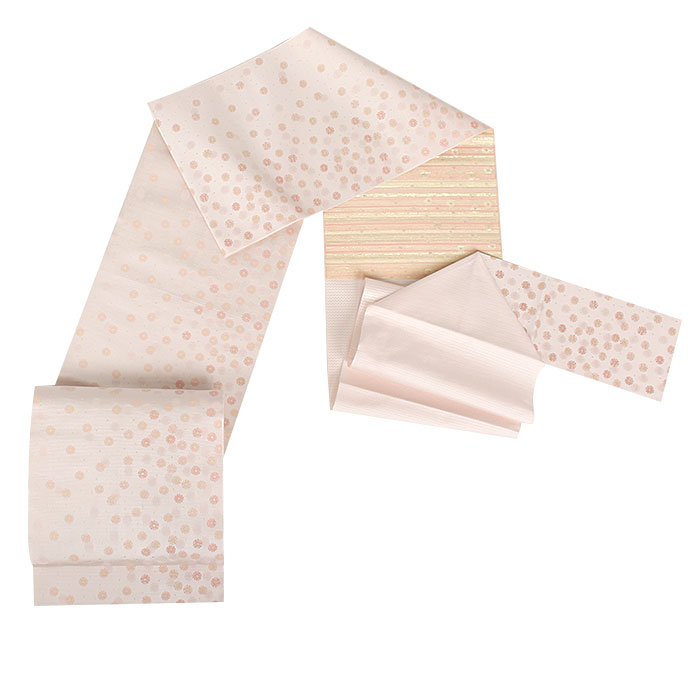 楽天市場】名古屋帯 博多 博多織 帯 八寸 ピンク 小花 協和織工場 正絹