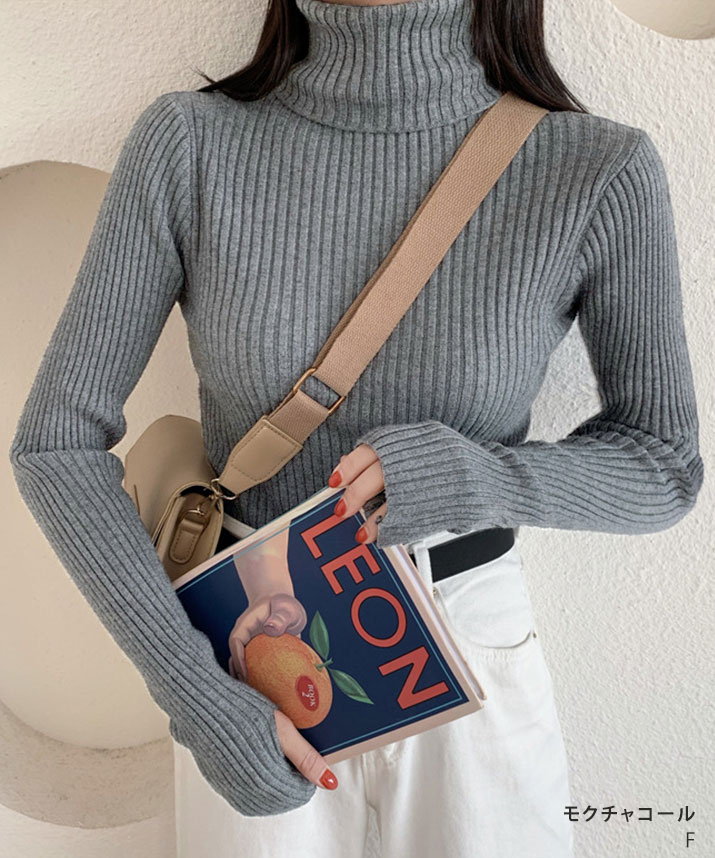 楽天市場】ニット《サムホール付きタートルネックニットトップス 全7色