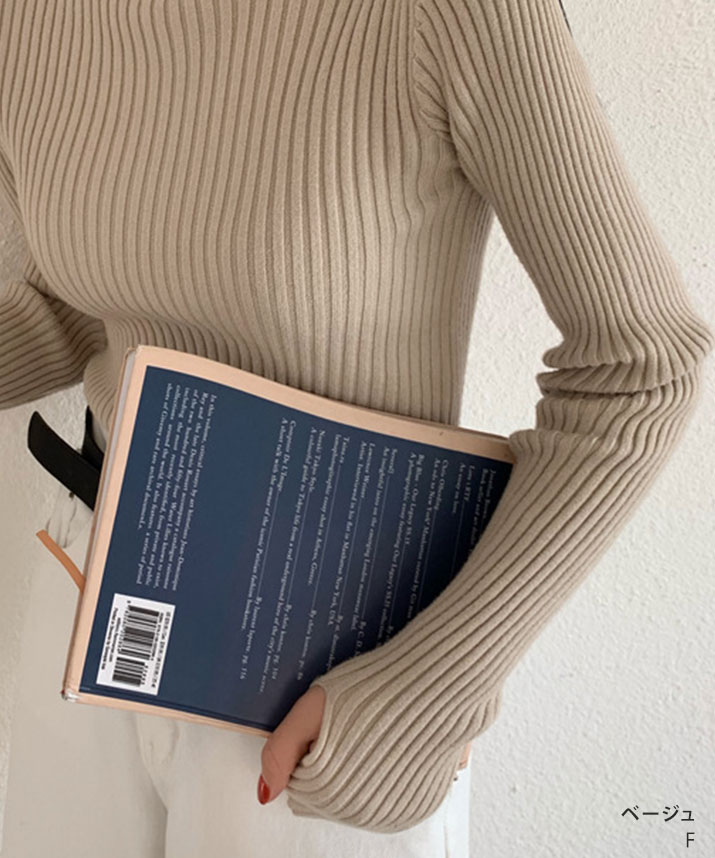 楽天市場】ニット《サムホール付きタートルネックニットトップス 全7色