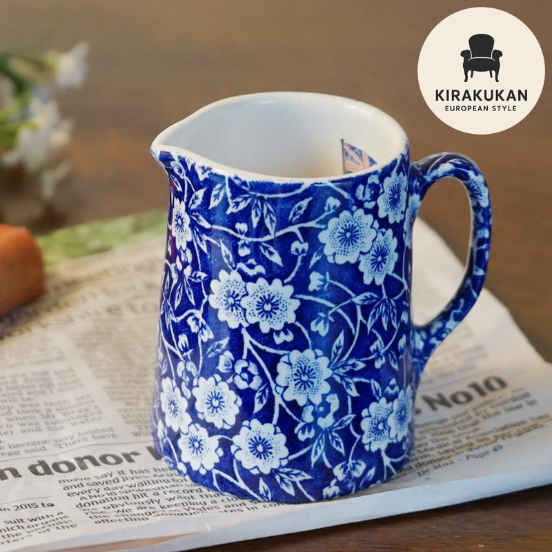 楽天市場】Calico ブルーキャリコ バーレイ社 タンカードジャグS