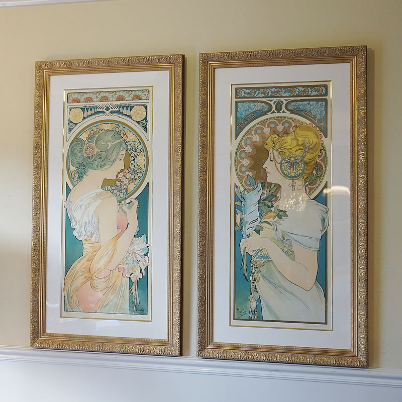 楽天市場】ヴィンテージ アルフォンス ミュシャ画 「 桜草 」 シルク