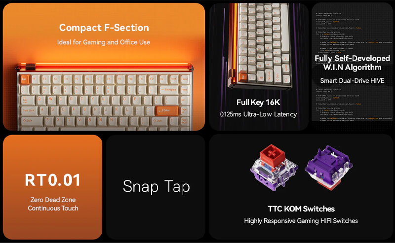 楽天市場】ゲーミングキーボード ラピッドトリガー オレンジ 白 有線