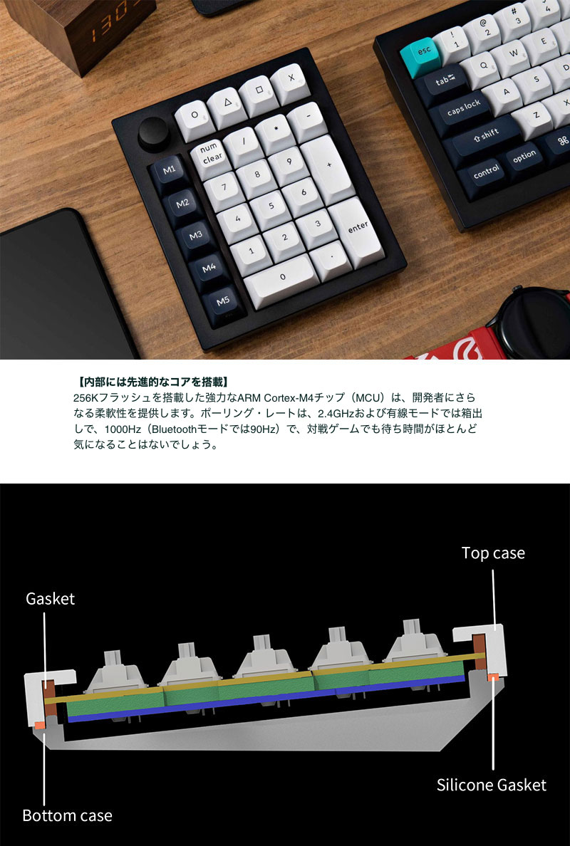 楽天市場】Keychron Q0 Max QMK カーボンブラック カスタムテンキー