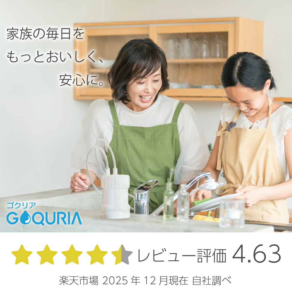 楽天市場】浄水器 ゴクリア 2年交換 清潔＆コスパ 高性能 PFAS PFOS