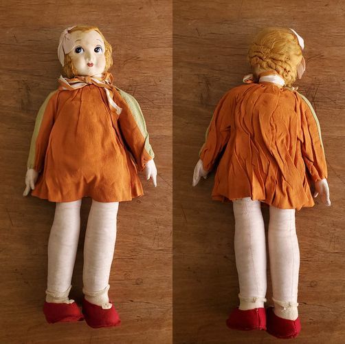 楽天市場】カーリーヘアーの足太人形 : Antique 來乎舎モダン