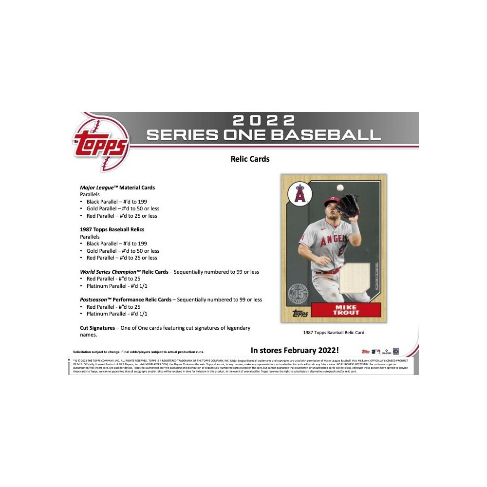 楽天市場】トップス シリーズ1 2022 ベースボール メジャーリーグ