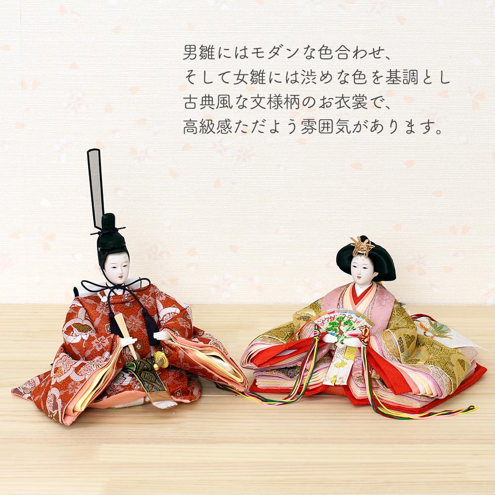 楽天市場】雛人形 うるはし雛 小三五親王 親王飾り 二曲一双 白金屏風