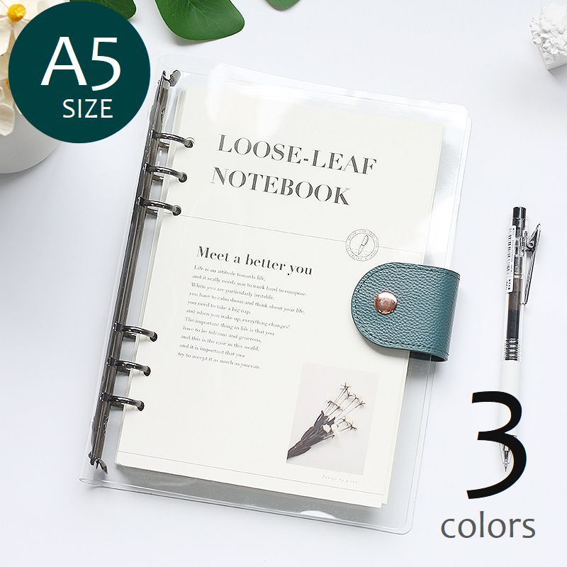 楽天市場】送料無料 ルーズリーフ A5サイズ 6穴 クリアバインダー