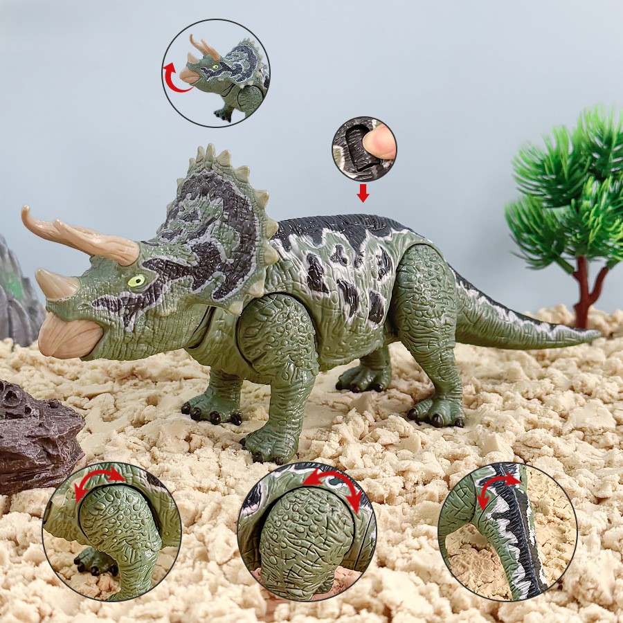 楽天市場】可動できる恐竜 8種セット+収納ボックス付き+プレイマップ