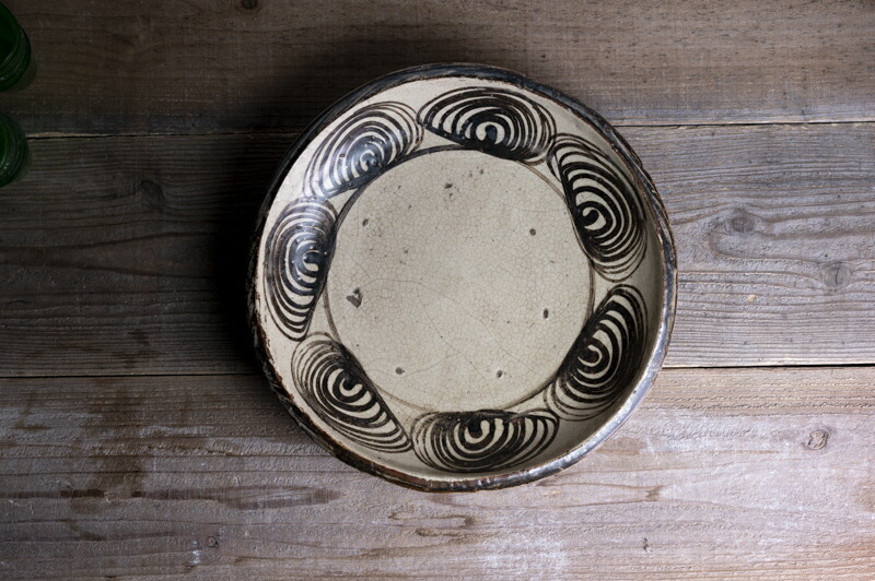 楽天市場】骨董○瀬戸馬の目皿○絵瀬戸 | 江戸後期-19世紀頃 | 縁に小