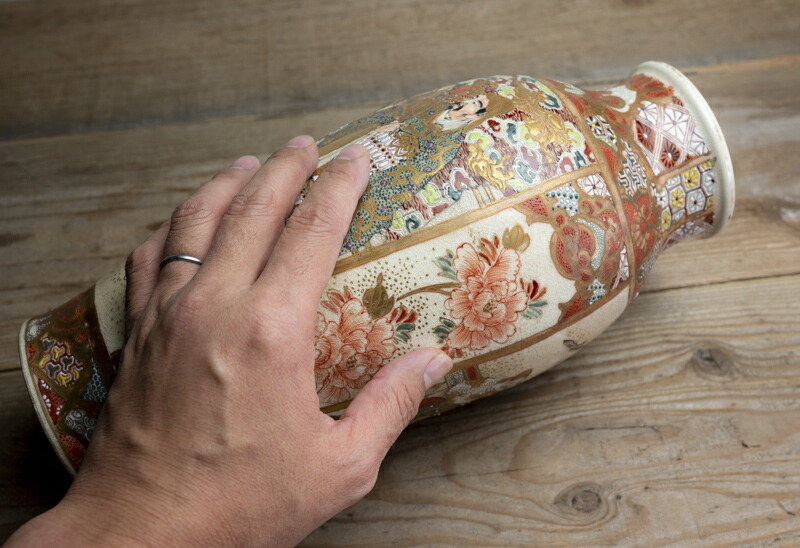 楽天市場】骨董○白薩摩金襴手人物文瓶○薩摩焼 | 明治時代-19世紀頃