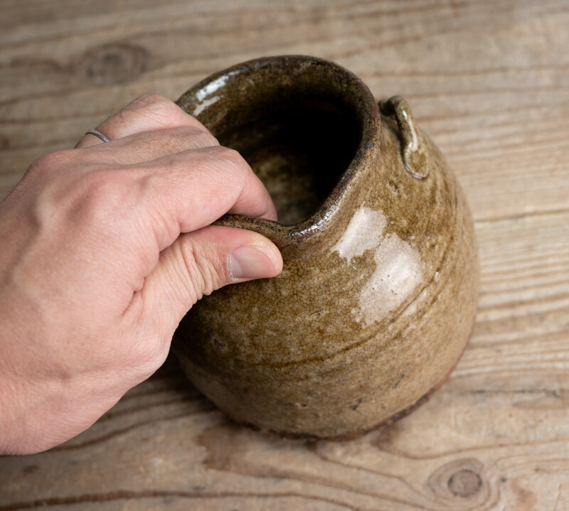 楽天市場】骨董○越前焼お歯黒壺○ | 江戸時代-18世紀頃 |古陶器 | 六