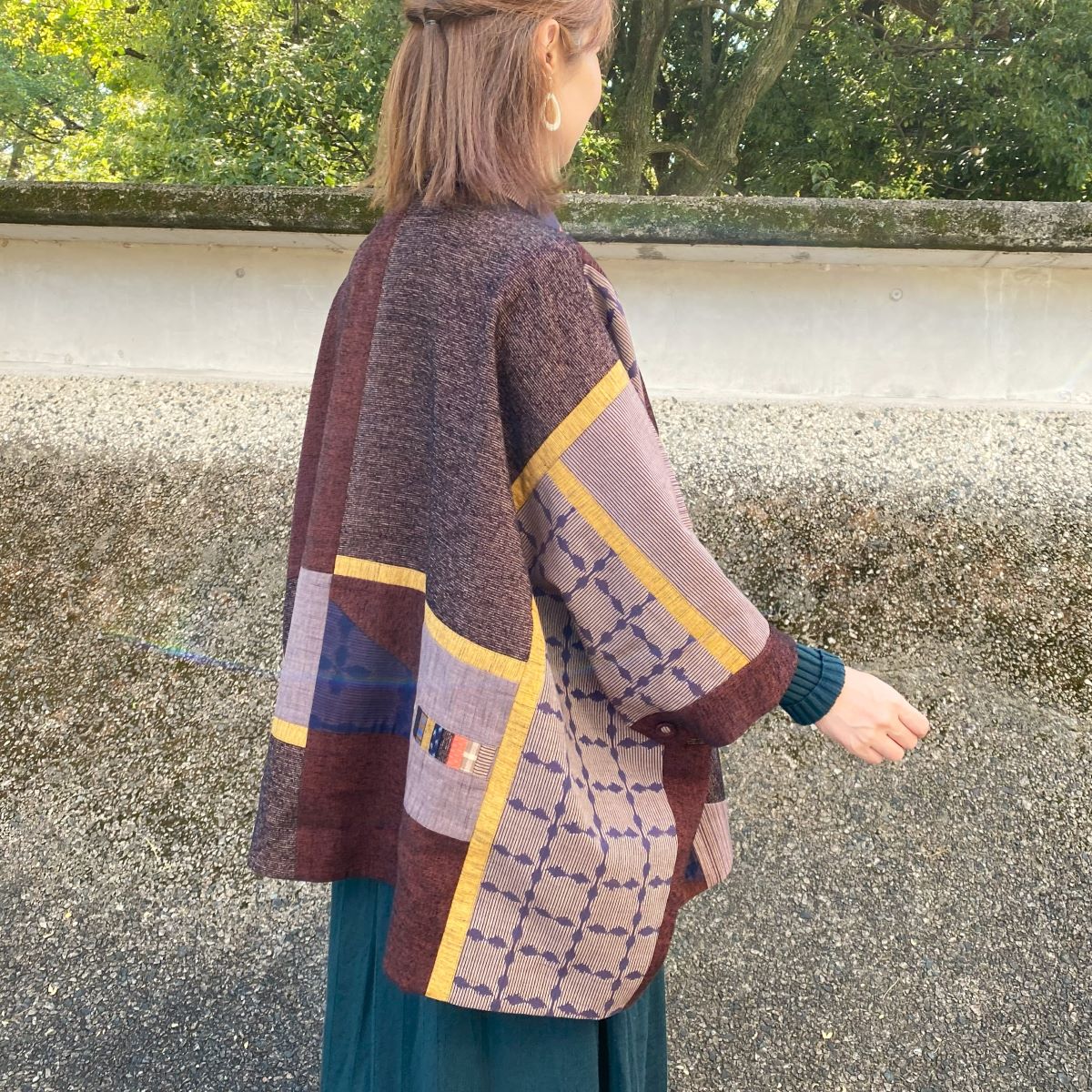 楽天市場】儀右ヱ門【久留米絣ポンチョ】羽織物ケープミセス40代50