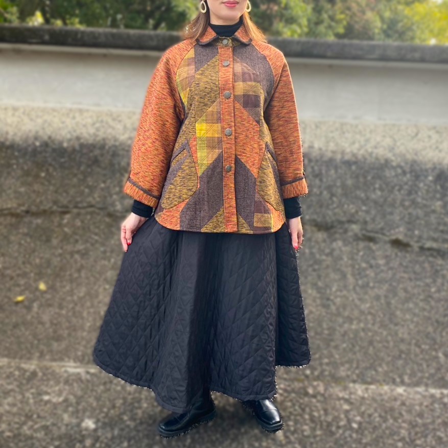 楽天市場】儀右ヱ門【久留米絣裏地付きジャケット】ポンチョケープ