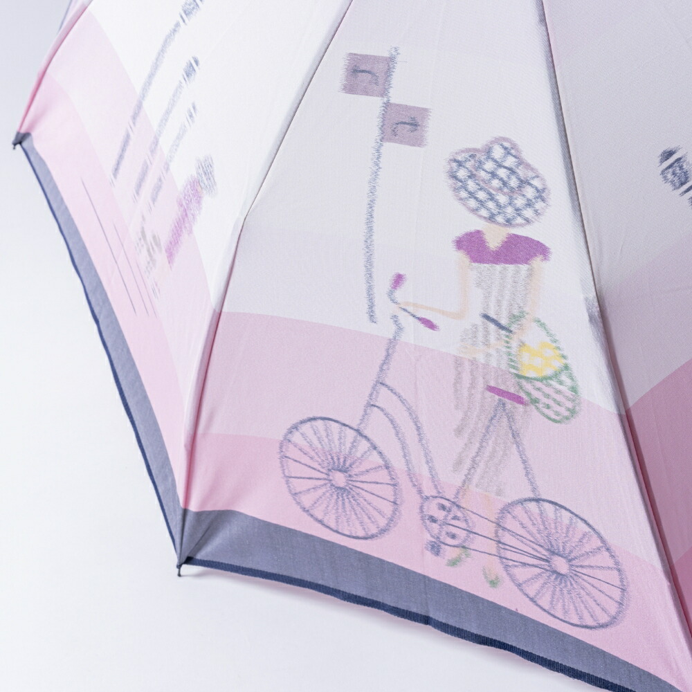楽天市場】東京洋傘 晴雨兼用ほぐし織 ボーダー自転車 折傘 株式会社