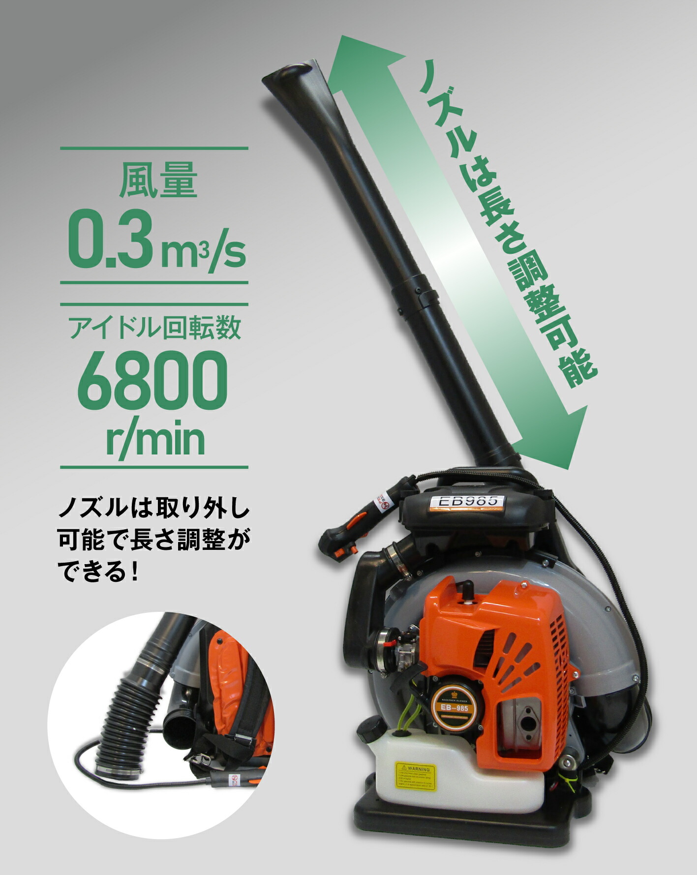 楽天市場】ブロワー 63cc 背負式 エンジンブロワー 落ち葉 2