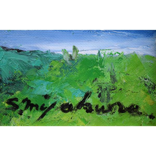 楽天市場】宮倉 靖三「安曇野（木崎湖・長野県）」油絵・F4号 個展活動