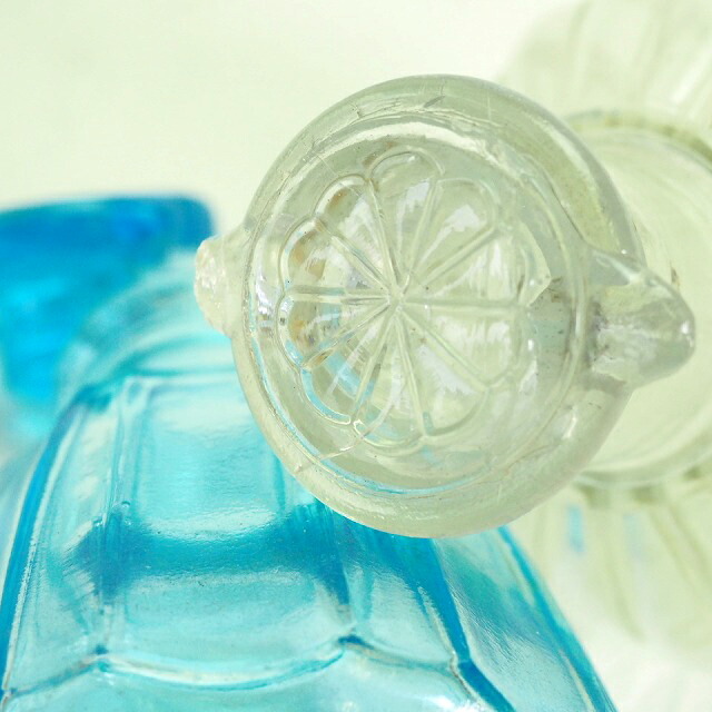 楽天市場】ガラスの醤油差し瓶 2本セット ブルー クリア ガラス 0019