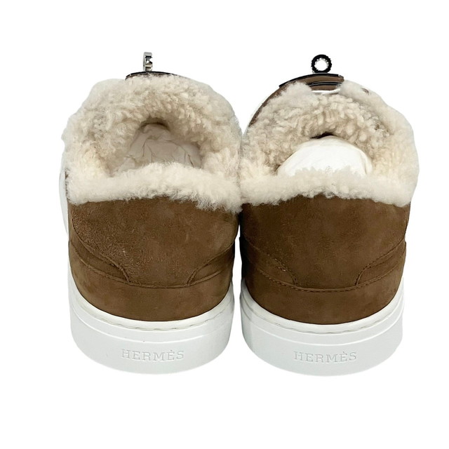 楽天市場】HERMES エルメス デイ スニーカー ケリー金具 ムートン #36