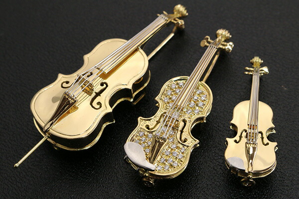 楽天市場】楽器GAKKI ヴァイオリン（バイオリン violin） ブローチ 18
