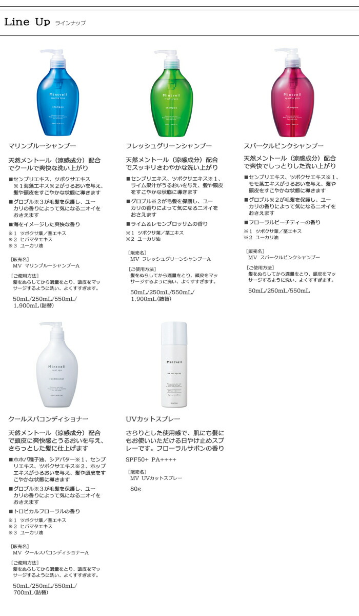 楽天市場】サンコール ミントベル クールスパコンディショナー 50mL