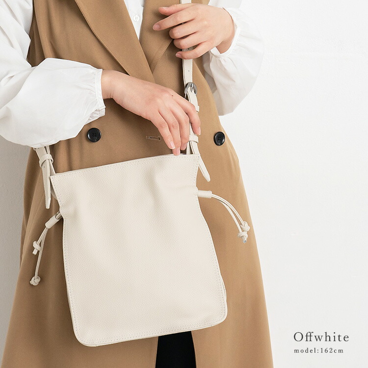 楽天市場】ショルダーバッグ レディース 巾着 バッグ 本革 本牛革 巾着