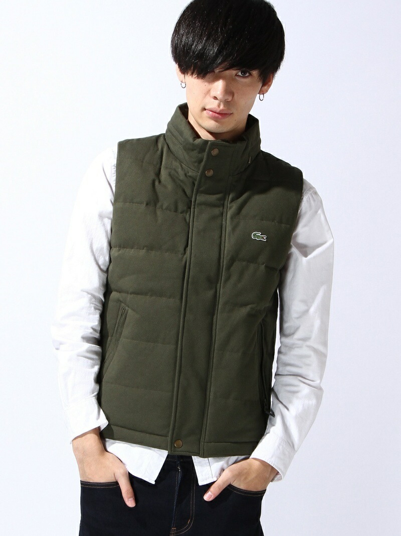 楽天市場】(M)コットンピケ ダウンベスト LACOSTE ラコステ トップス