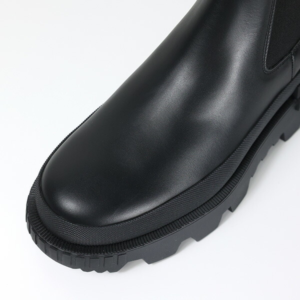 楽天市場】MONCLER モンクレール MONCLER BLACK LEATHER ANKLE BOOTS