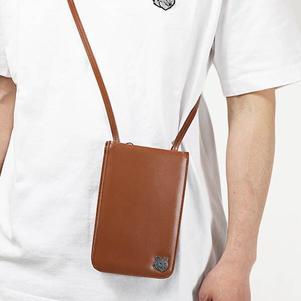 楽天市場】Maison Kitsune メゾンキツネ Fox Head Neck Pouch ネック