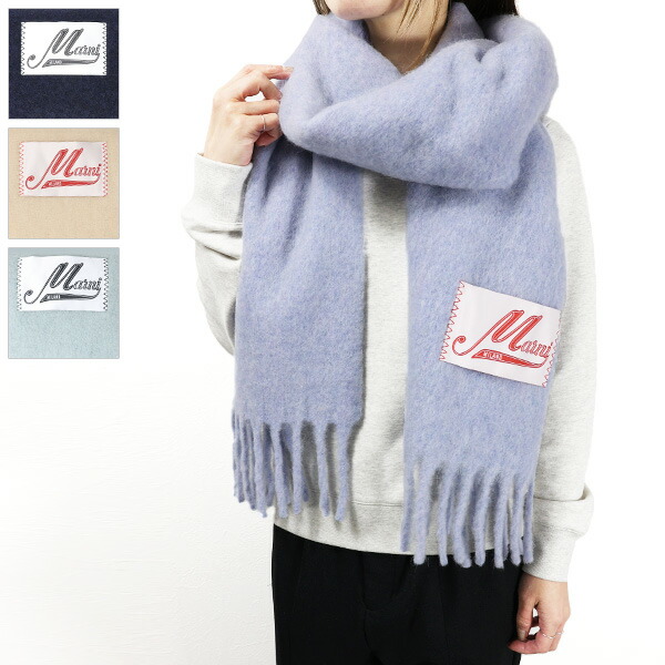 楽天市場】MARNI マルニ Alpaca Logo Scarf マフラー ストール