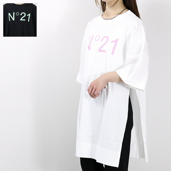 楽天市場】N 21 ヌメロヴェントゥーノ Logo Print Cotton T-Shirts T