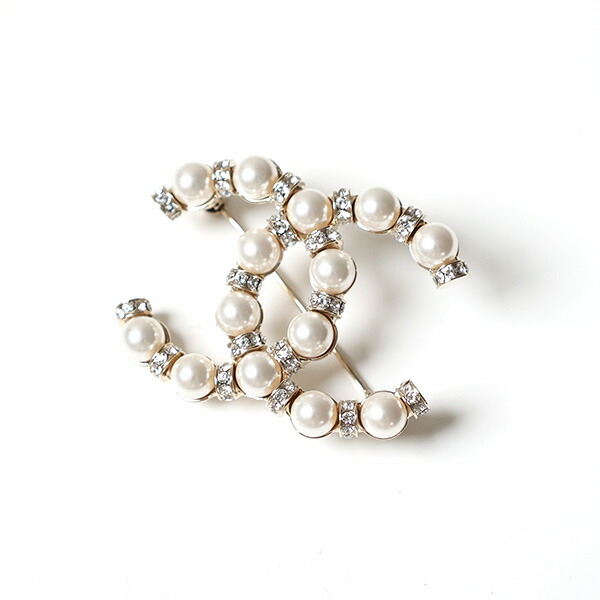 楽天市場】CHANEL シャネル Pearl CC Brooch ブローチ アクセサリー