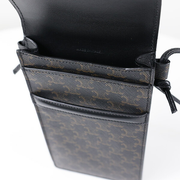 楽天市場】CELINE セリーヌ Phone Pouch フラップ付きモバイルポーチ