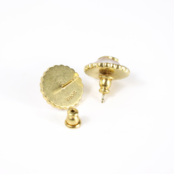 楽天市場】Dior ディオール Petit CD Baroque Stud Earrings ピアス