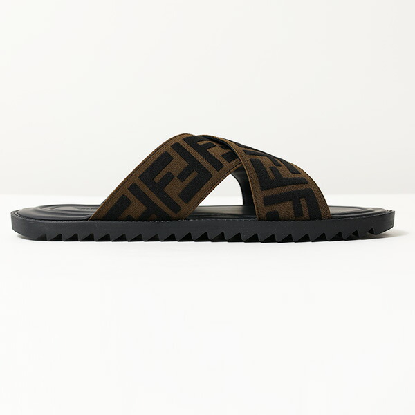 楽天市場】FENDI フェンディ FF Logo Cross Slider Slippers 7X1222