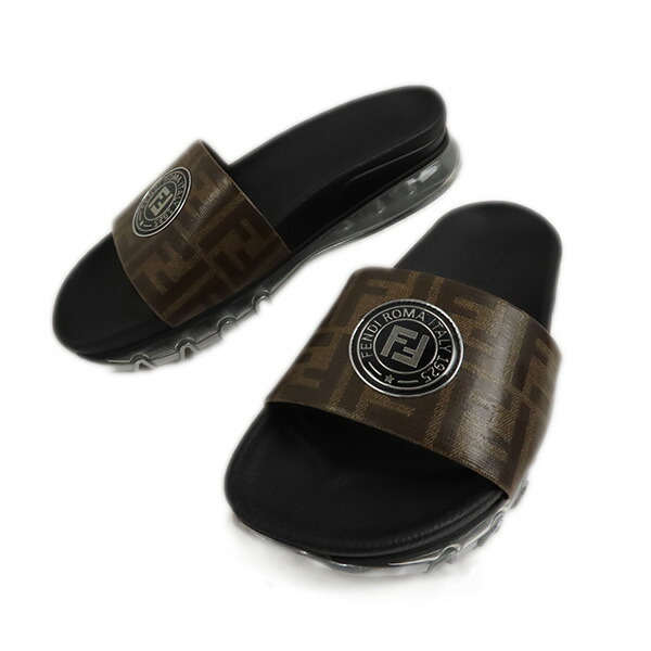 楽天市場】FENDI フェンディ FF Logo Slider Slippers 7X1233 A7MP