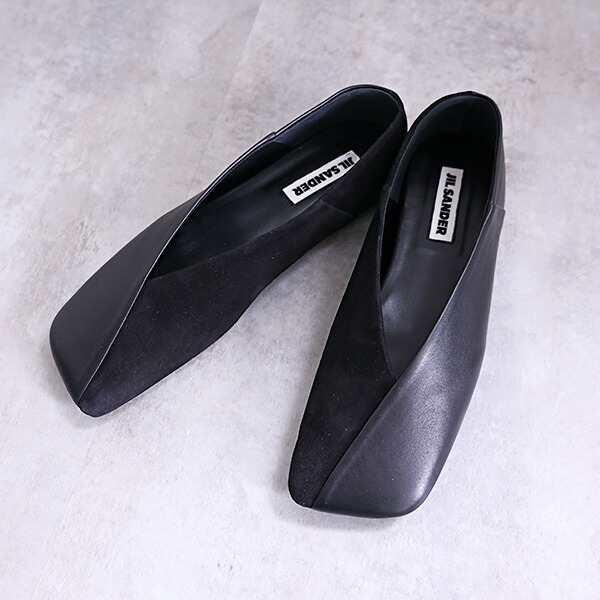 楽天市場】Jil Sander ジルサンダー Square Toe Leather Ballet Shoes