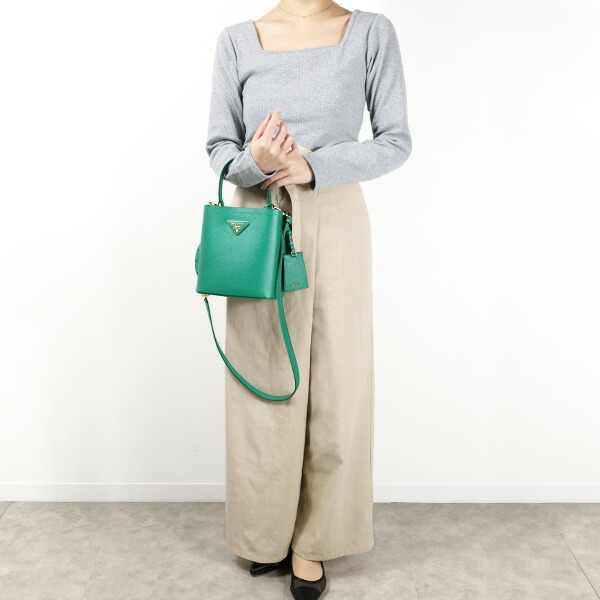 楽天市場】PRADA プラダ Small Saffiano Leather Prada Panier Bag