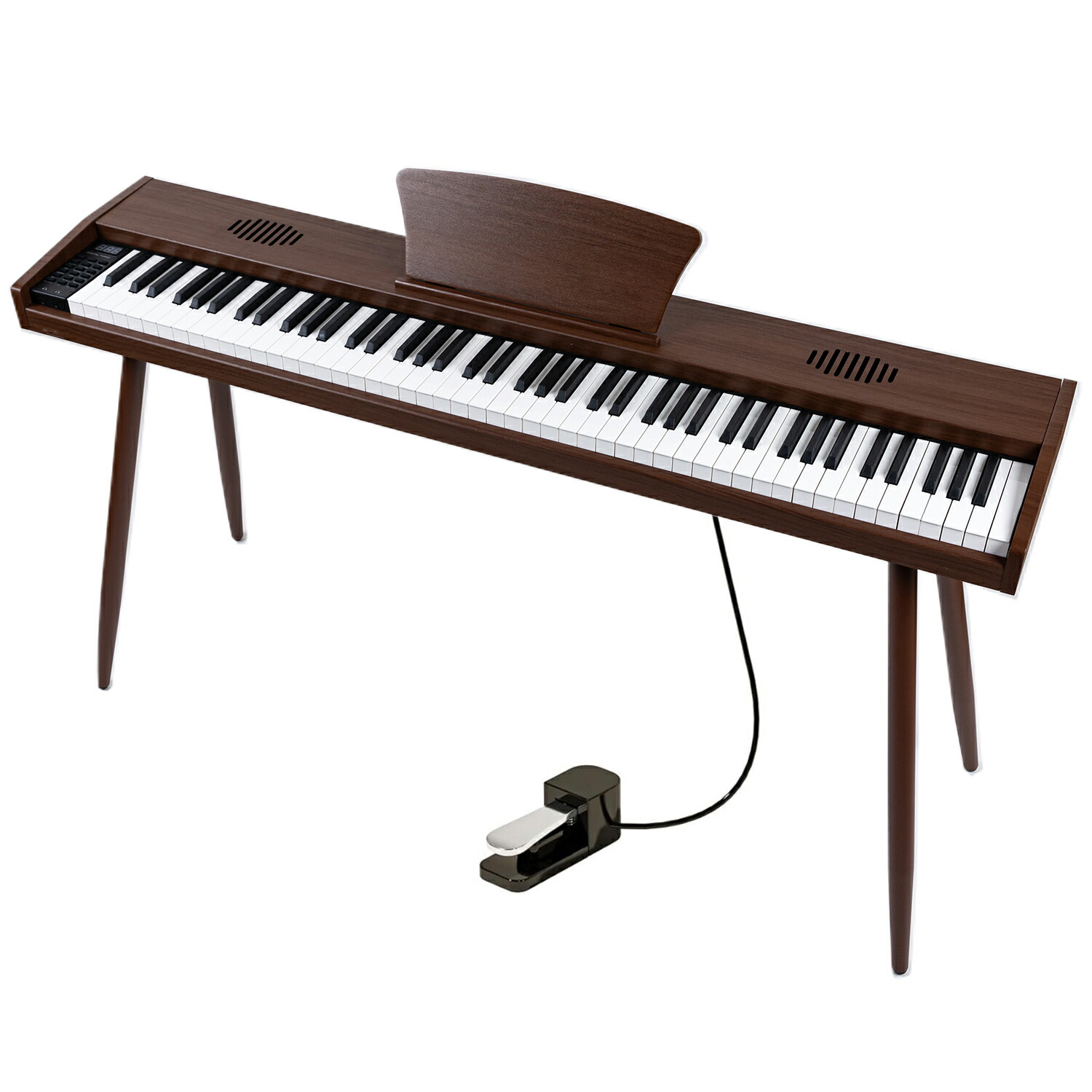 電子ピアノ 88鍵盤 木製 ベージュ 88鍵ピアノ ペダル付き スタンド一