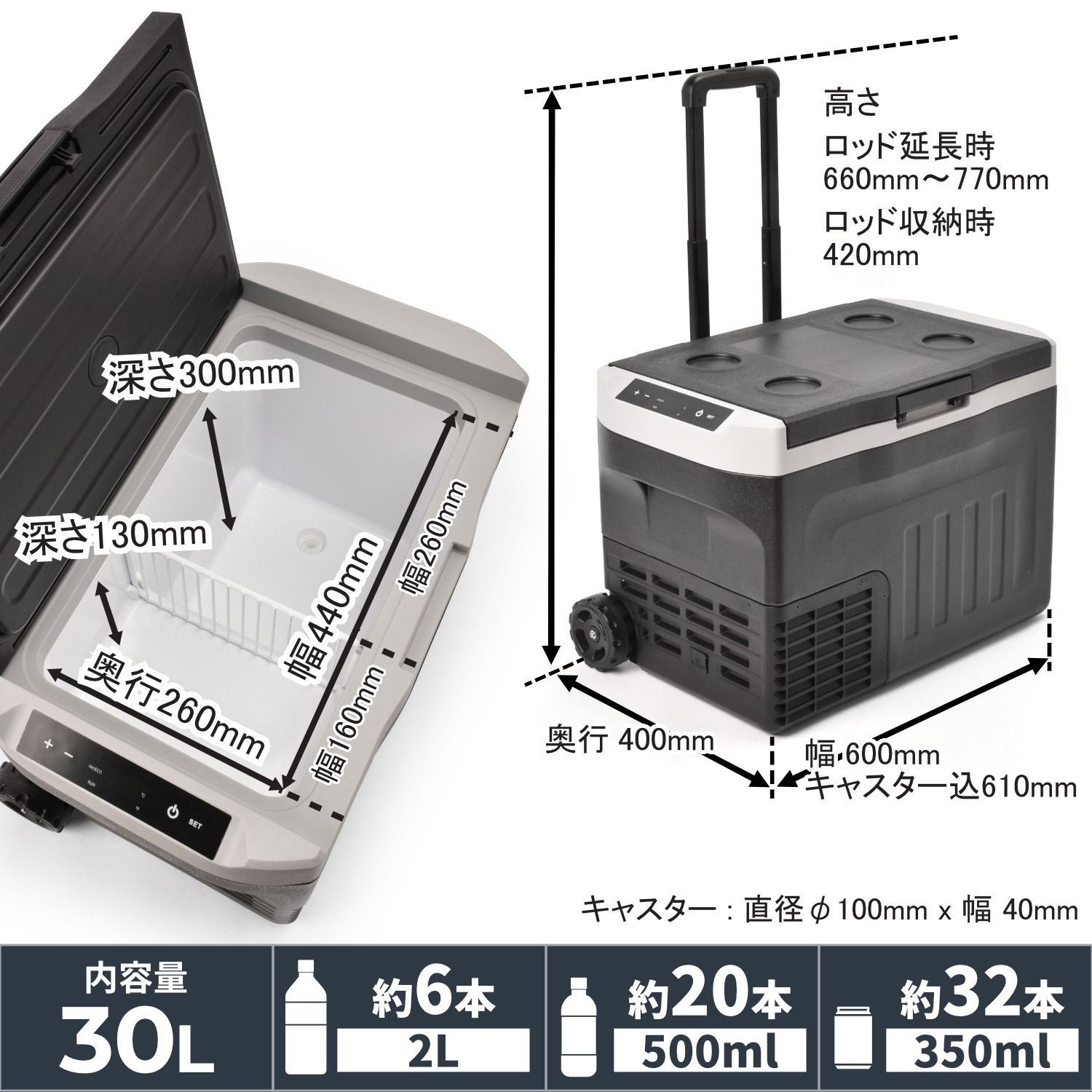 楽天市場】【楽天1位】 AC/DC 車載兼用ポータブル冷凍冷蔵庫 Hiyasuzou