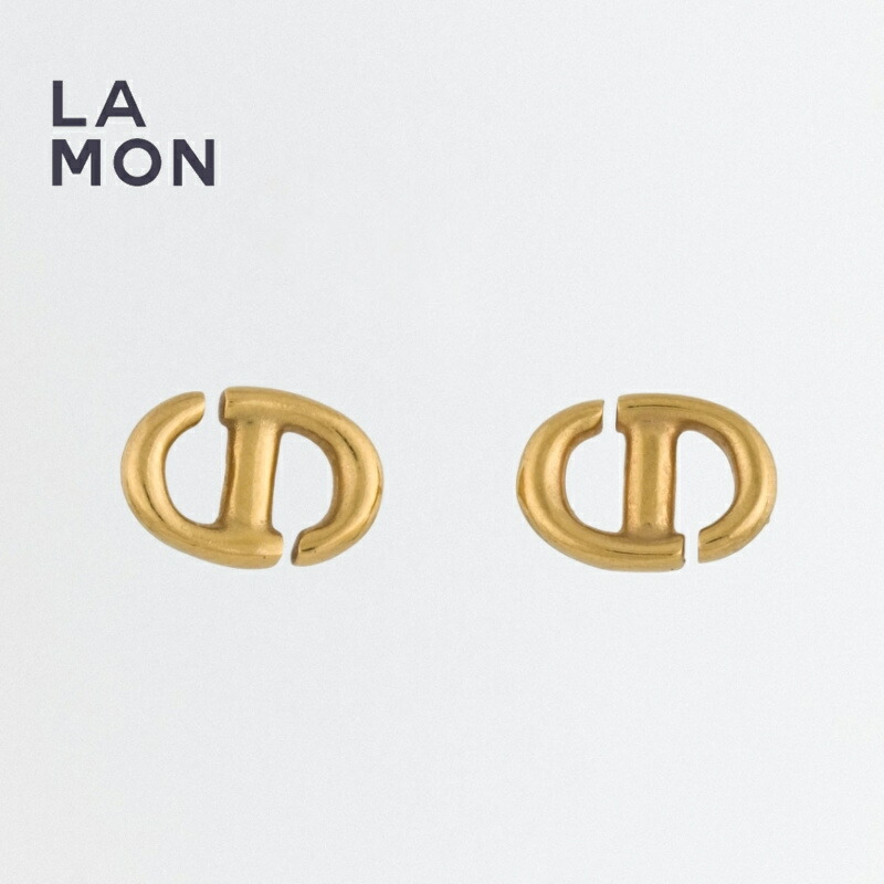 楽天市場】【新品】ディオール ピアス DIOR CD NAVY STUDS メタル