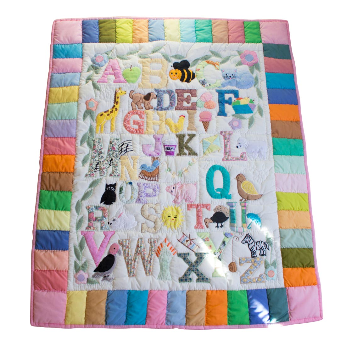 楽天市場】ベビーキルト ハワイアンキルト アルファベット マット 子供