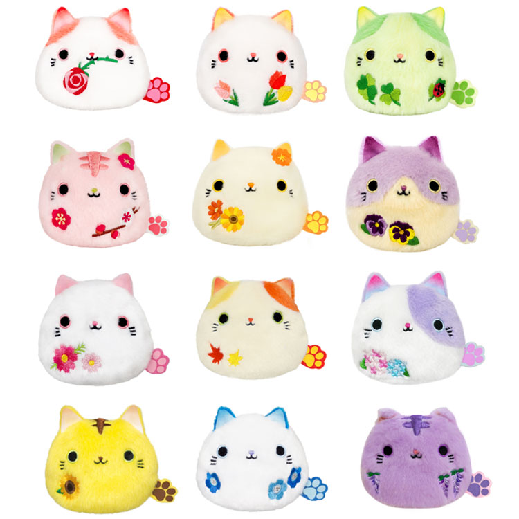 楽天市場】花ねこだんご ぬいぐるみ てのりぬいぐるみ
