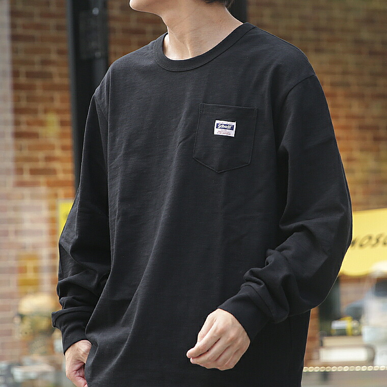楽天市場】【ポイント10倍】Schott WORK LABEL POCKET L/S TEE ワーク