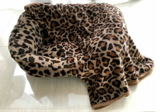 楽天市場】ブランケット ひざ掛け 70×100 レオパード柄 ブラウン