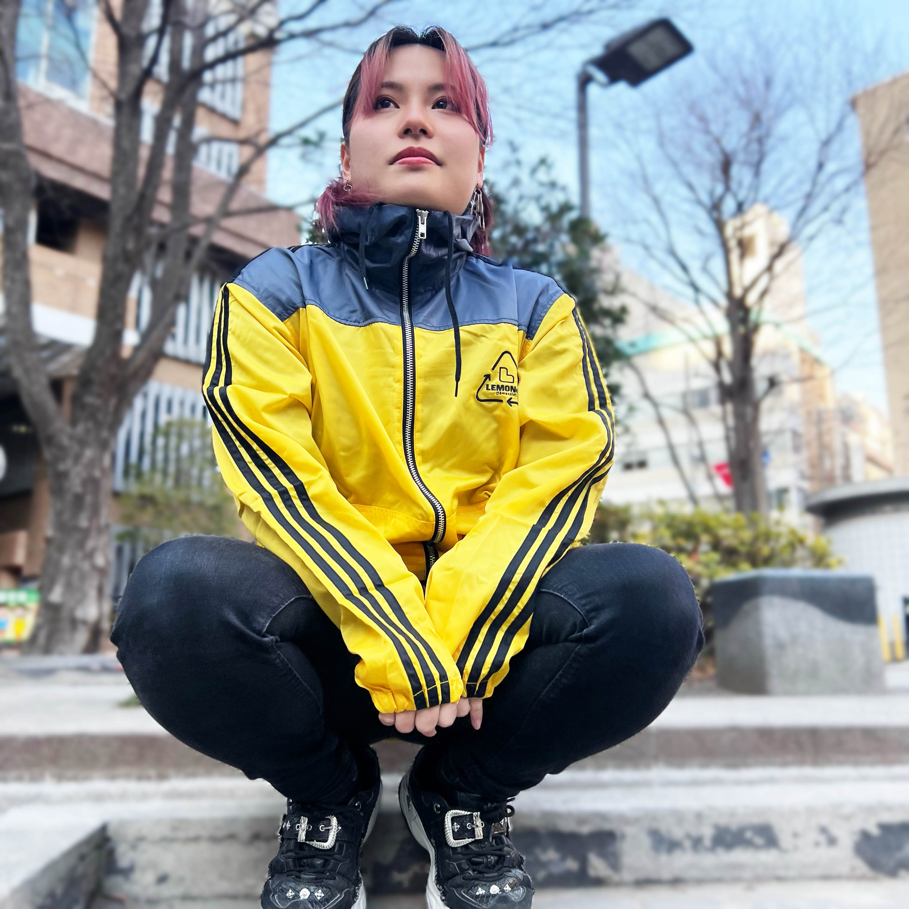 LEMONed ラインパーカー イエロー hide X JAPAN hide LEMONeD ライン