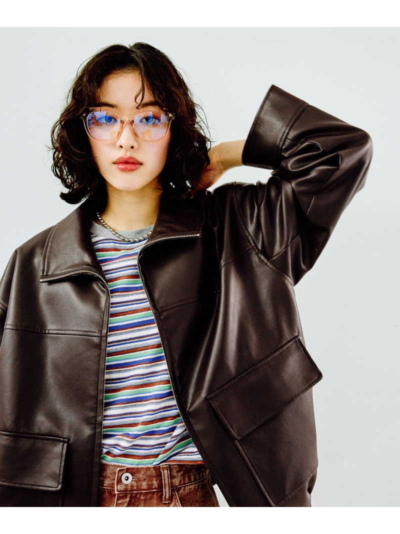 楽天市場】フェイクレザーブルゾン LEPSIM レプシィム ジャケット